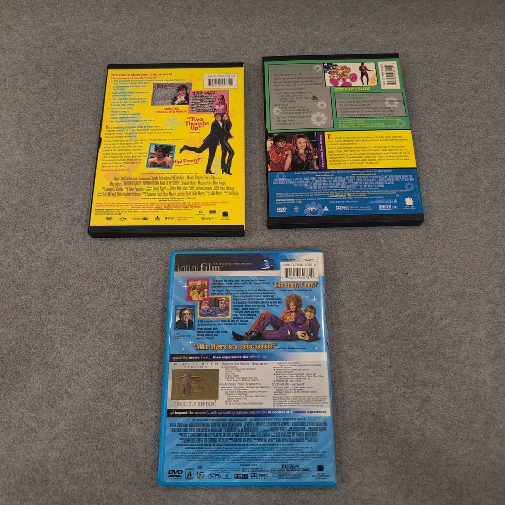 Austin Powers DVD‎ Trilogy International Man Mystery Spy Shagged Me Goldmember - Picture 2 of 2